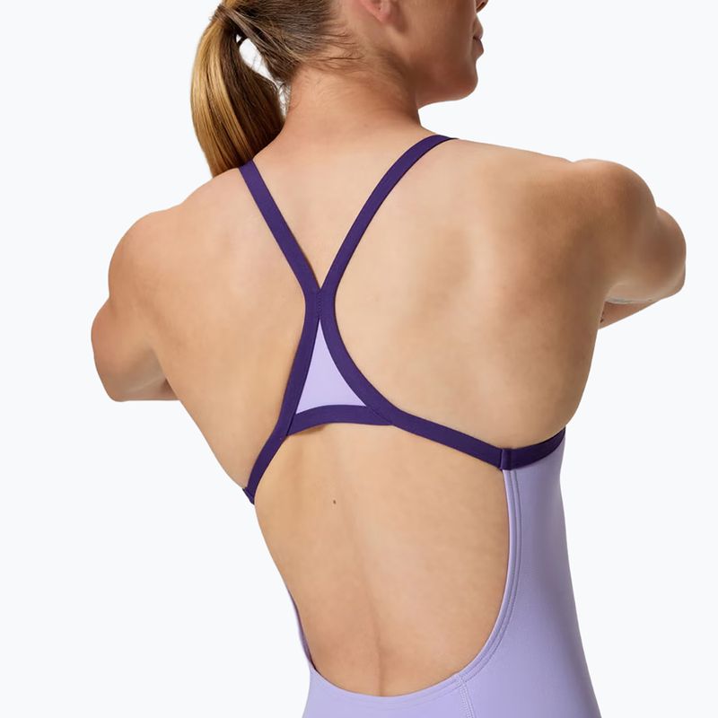 Dámske jednodielne plavky Speedo Solid Turnback bright lavender 4