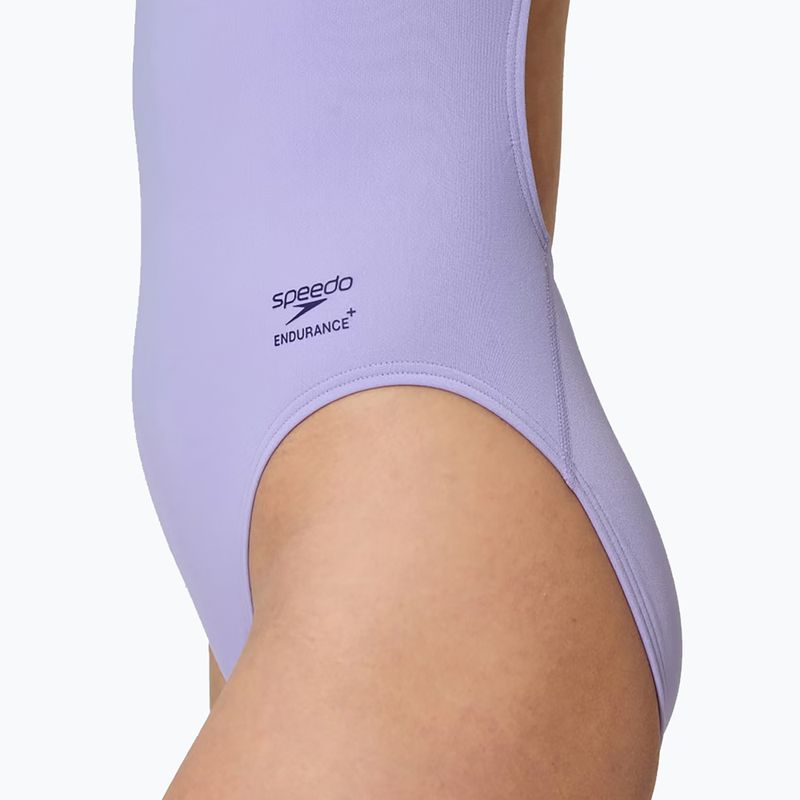 Dámske jednodielne plavky Speedo Solid Turnback bright lavender 5