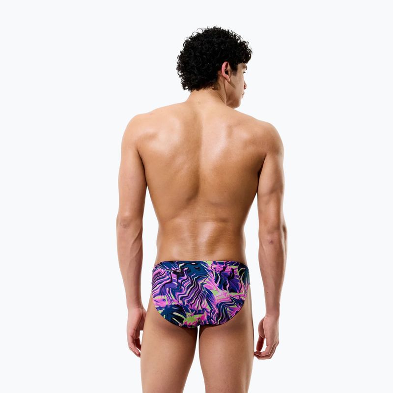 Pánske plavecké slipy Speedo Printed Brief techno jungle/orchid shine 4