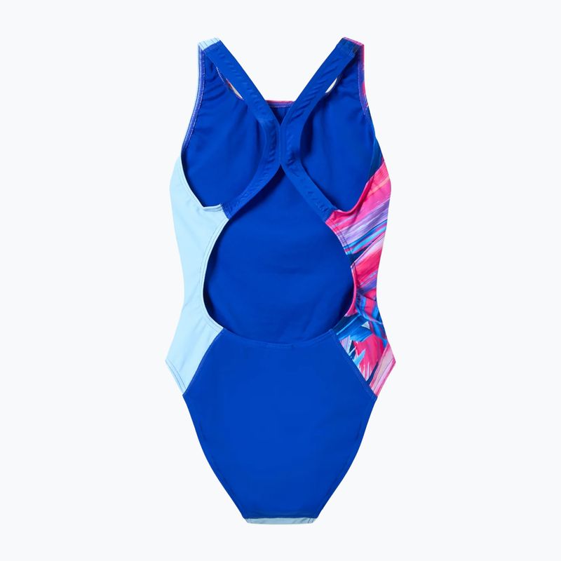 Dámske jednodielne plavky Speedo FL Placement Printed Powerback brushy shadows/cruise 8