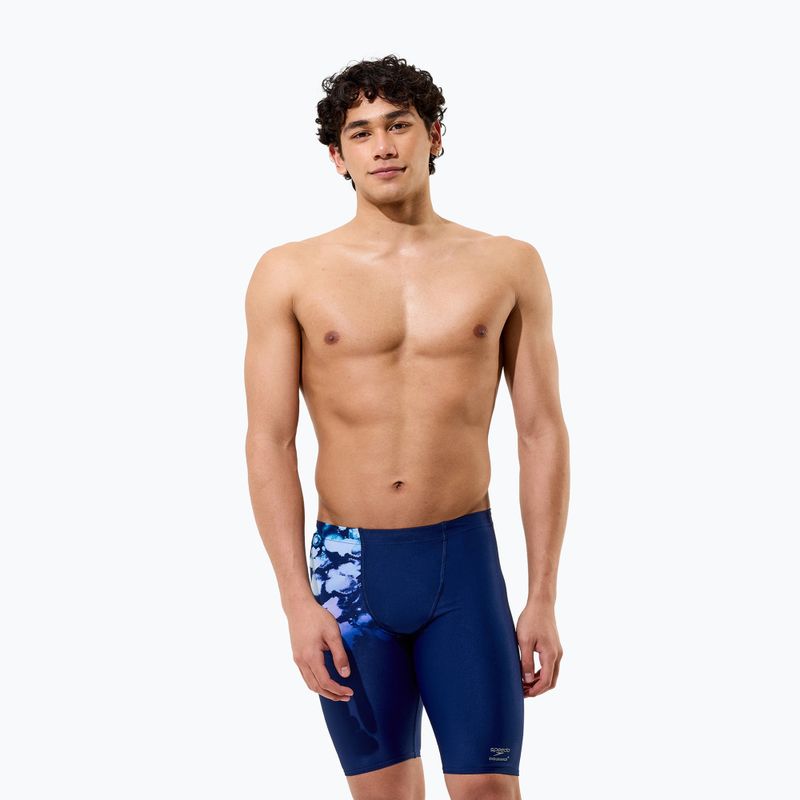 Pánske plavky jammery Speedo Placement Printed Jammer moonglow smoke/navy 3