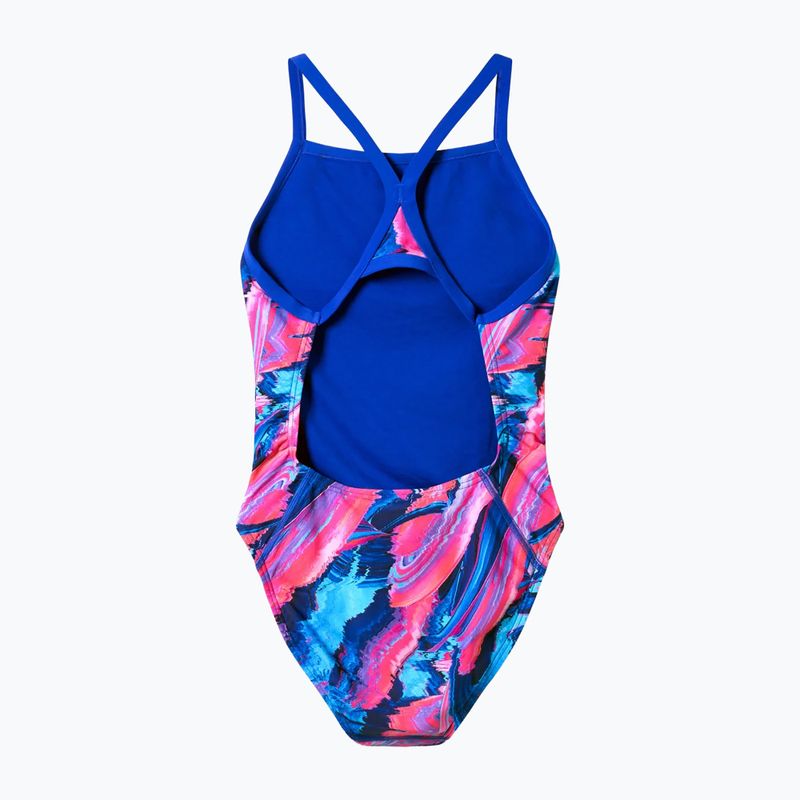 Dámske jednodielne plavky Speedo FL Printed Turnback brushy glitch/hope 7