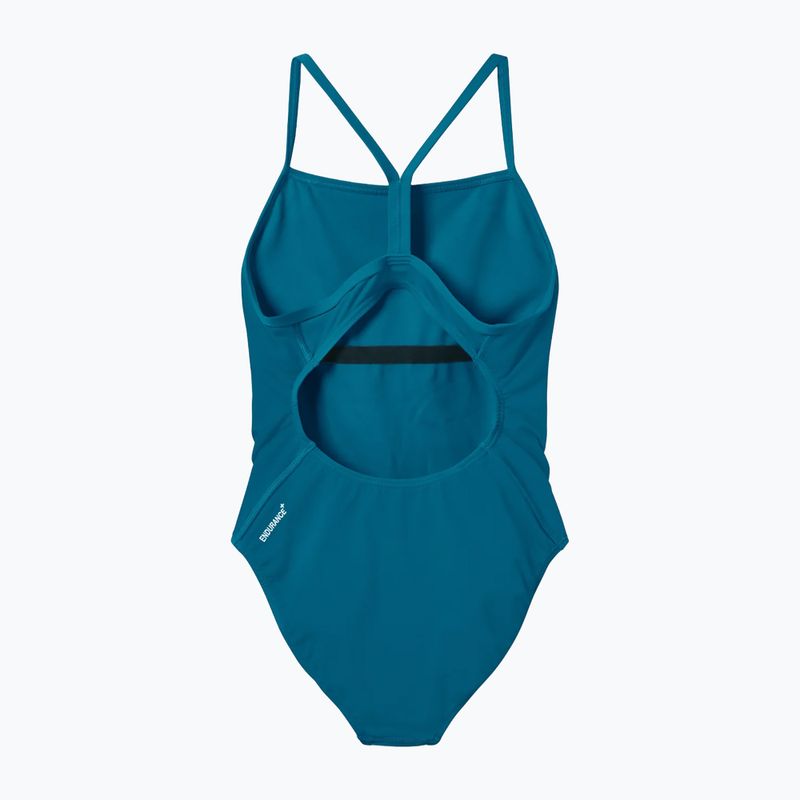 Dámsky jednodielny plavkový úbor Speedo Endurance+ Logo Thin Strap teal abyss 2