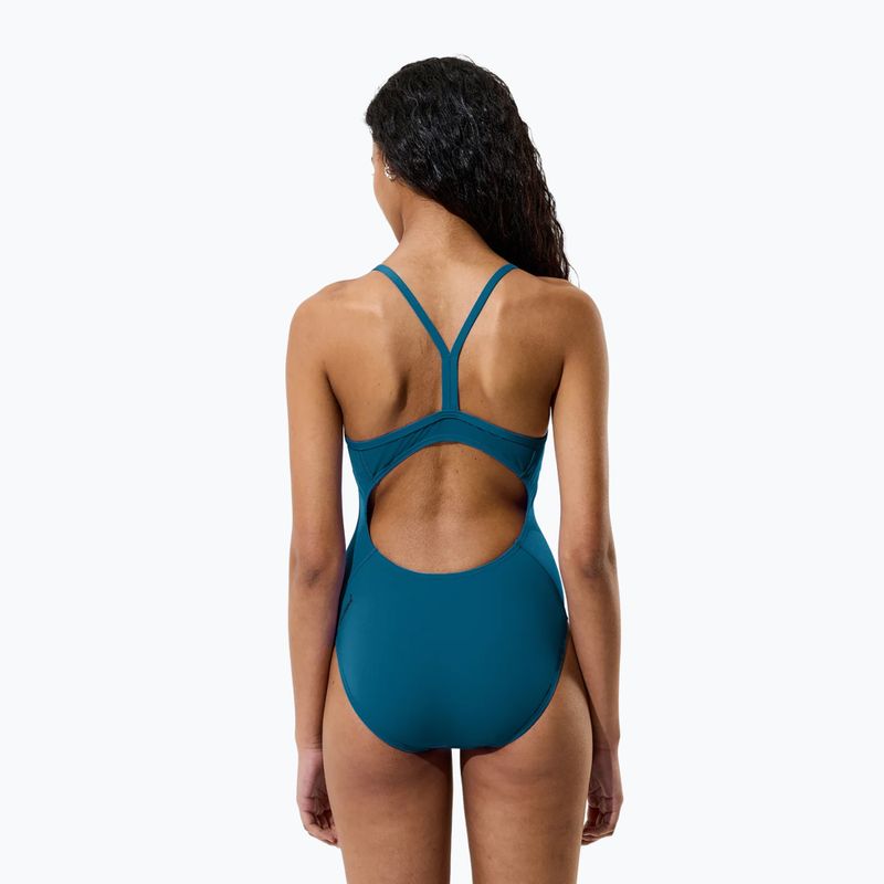 Dámsky jednodielny plavkový úbor Speedo Endurance+ Logo Thin Strap teal abyss 5