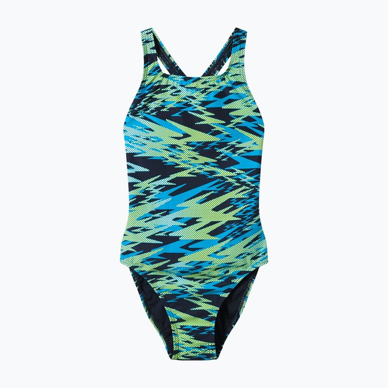Dámske jednodielne plavky Speedo Hyperboom Print Medalist hyper teal 7