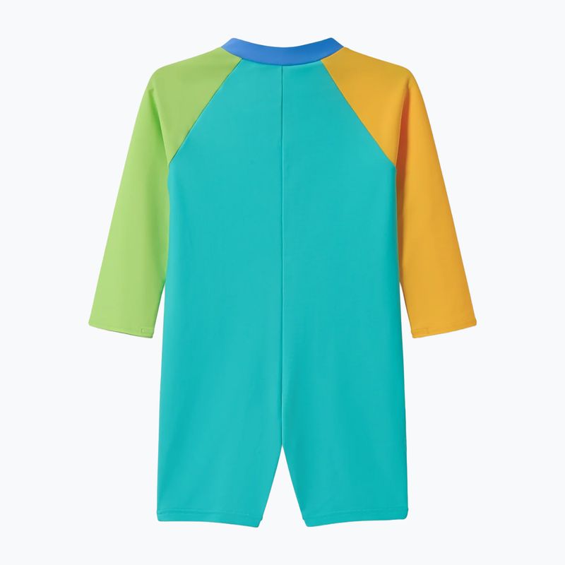 Detské jednodielne plavky Speedo Colorblock Zip LS aqua breeze 2