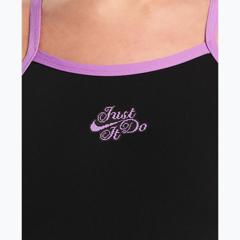 Dámske jednodielne plavky Nike Hydrastrong Logo Gra jet black 4