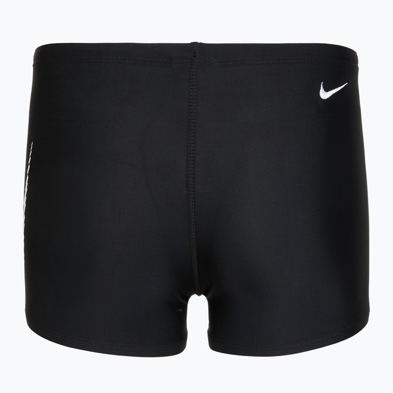 Chlapčenské plavecké boxerky Nike Logo Graphic Square Leg black 2