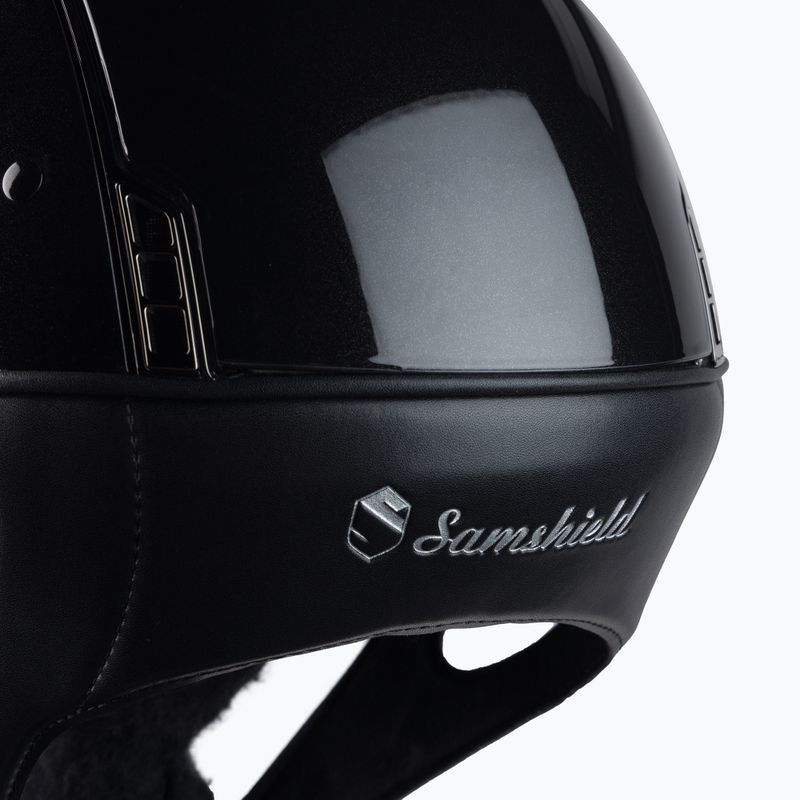 Samshield Miss Shieldshadow Lesklá čierna jazdecká prilba 3125659030844 6