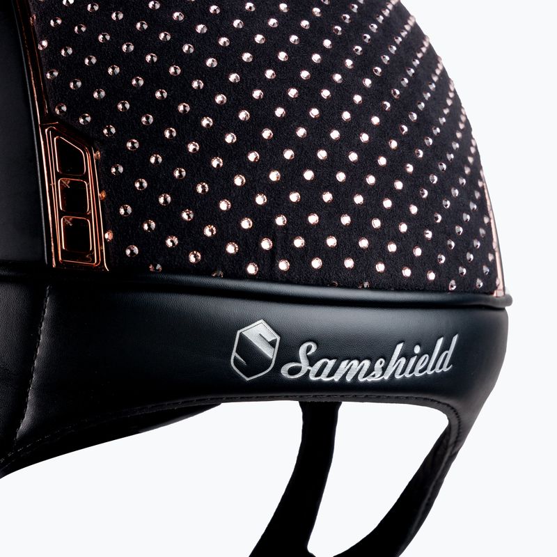 Samshield Shadowmatt Alcantara Sparkling Vintage Rose jazdecká prilba čierna 3125659493489 5