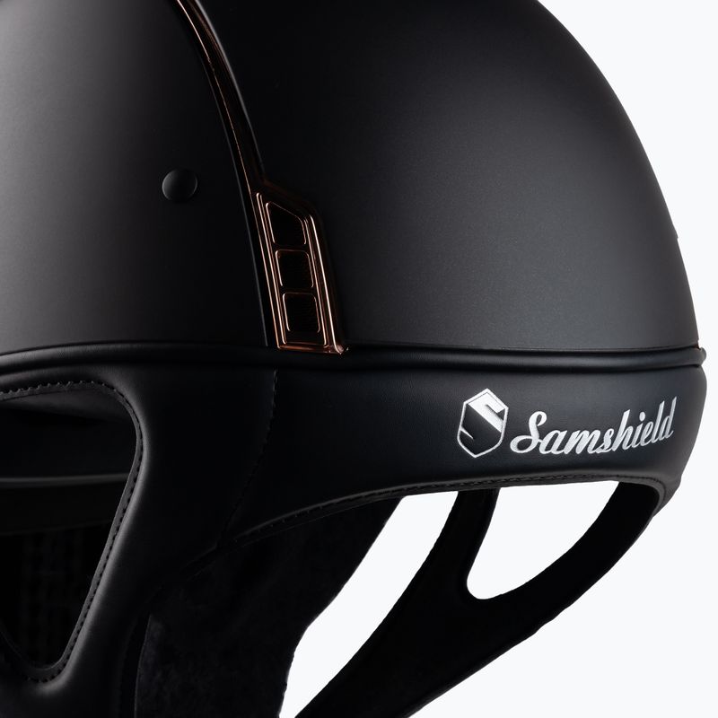 Samshield Shadowmatt Rose Gold Trim Blason jazdecká prilba čierna 3125659666777 7