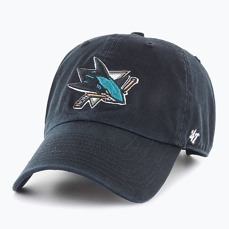 47 Značka NHL San Jose Sharks CLEAN UP baseballová čiapka čierna 5