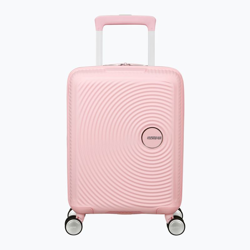 Cestovný kufor American Tourister Soundbox Mini 22 l v pastelovo ružovej farbe