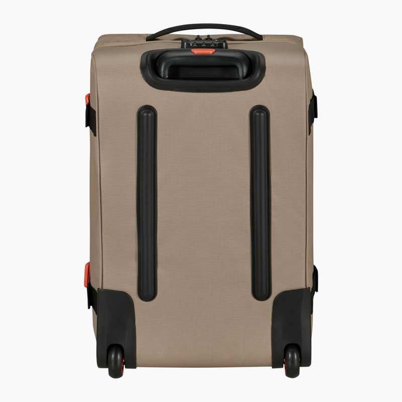 Cestovný kufor American Tourister Urban Track Duffle s kolieskami 55 l béžový / oranžový 2