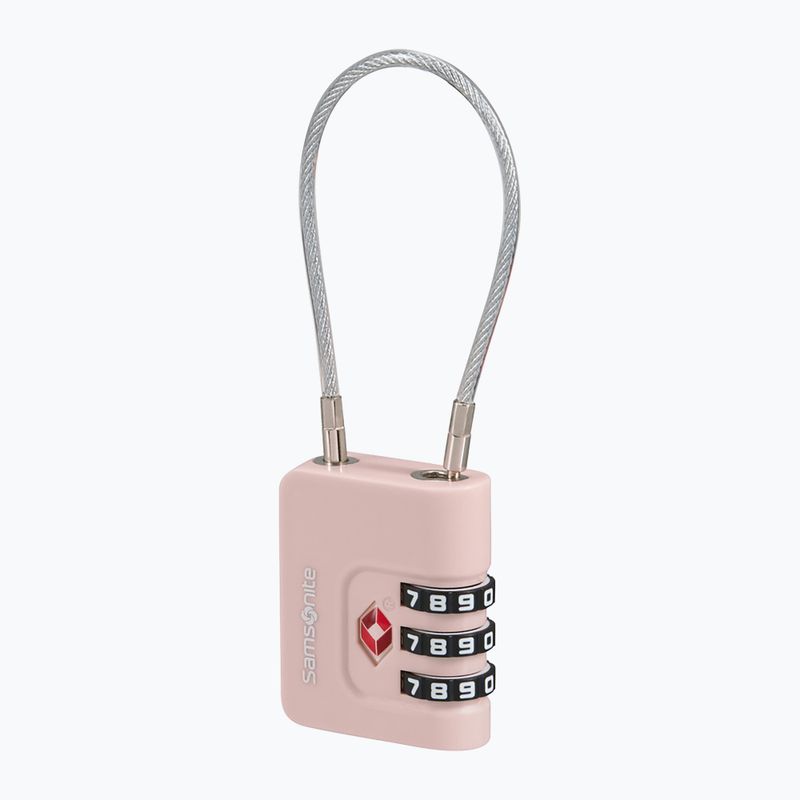 Visiaci zámok Samsonite Cablelock 3 Dial TSA rose 2