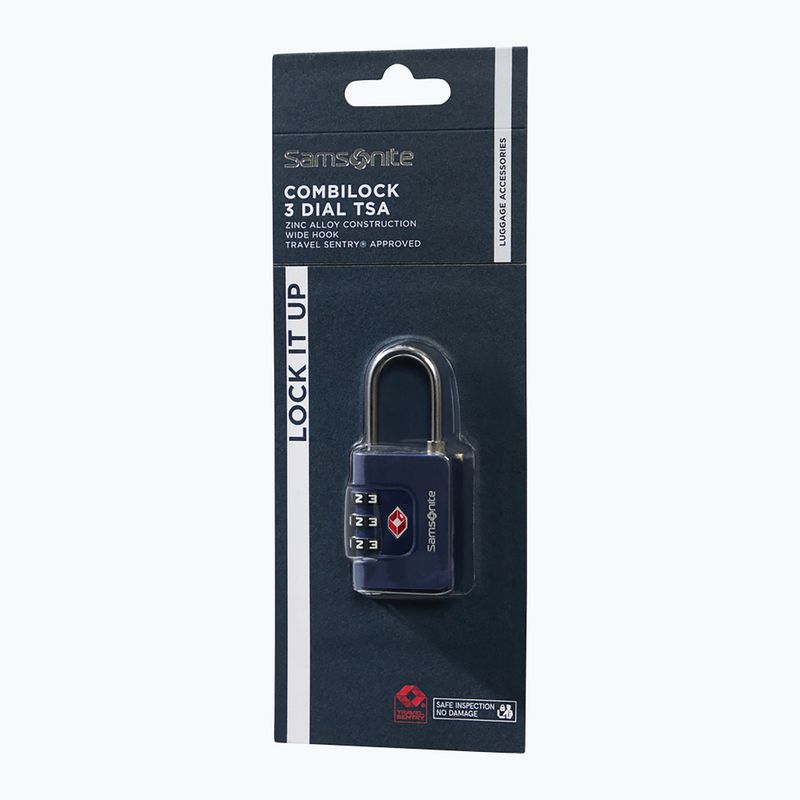 Visiaci zámok Samsonite Combiblock 3 Dial TSA midnight blue 3