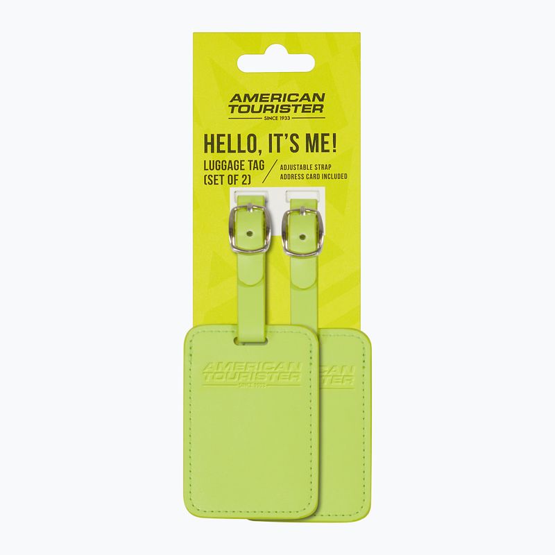 Menovka na batožinu American Tourister Luggage Tag 2 pcs. light lime 4