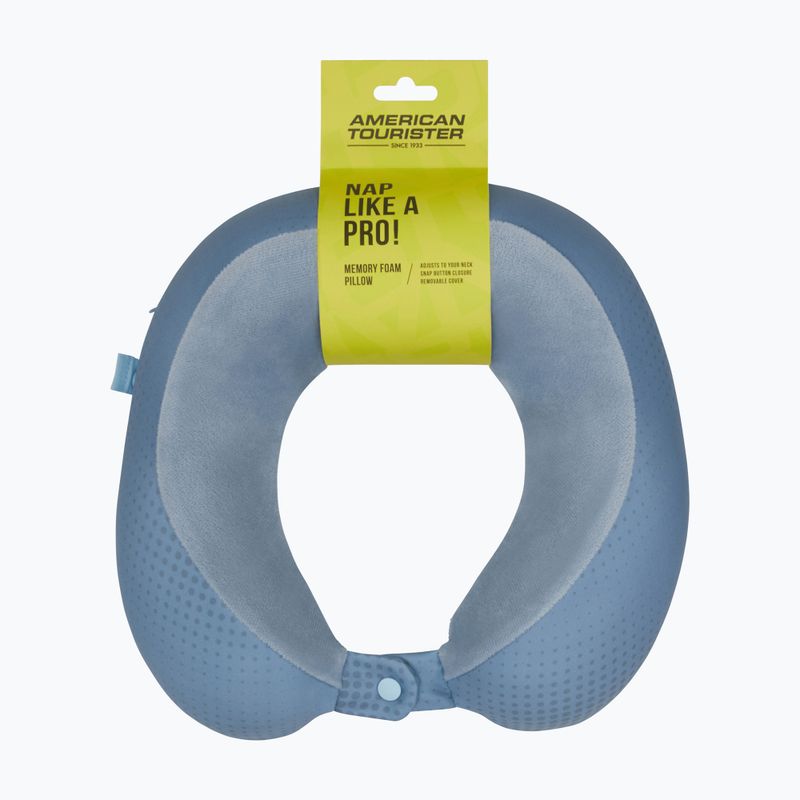 Cestovný vankúš American Tourister Travel Memoryfoam stone blue/blue 4