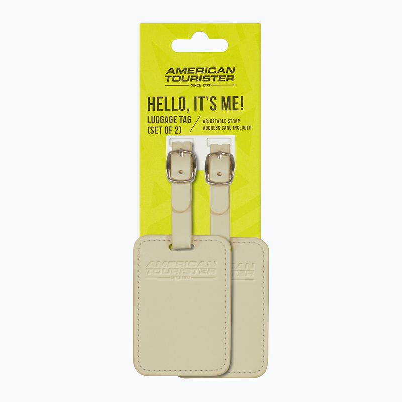 Menovka na batožinu American Tourister Luggage Tag 2 pcs. coconut sand 4