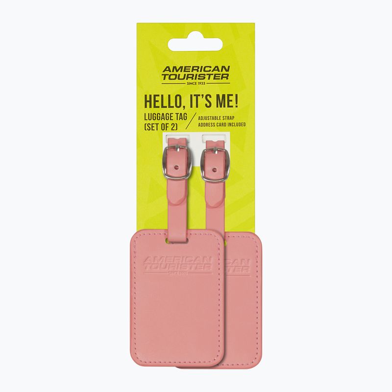 Menovka na batožinu American Tourister Luggage Tag 2 pcs. solar pink 4