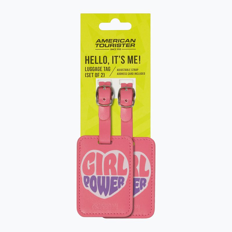 Menovka na batožinu American Tourister Luggage Tag Print 2 pcs. girl power 4