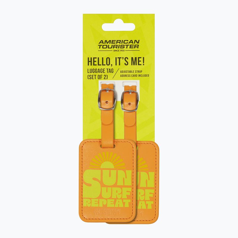 Menovka na batožinu American Tourister Luggage Tag Print 2 pcs. sun surf repeat 4