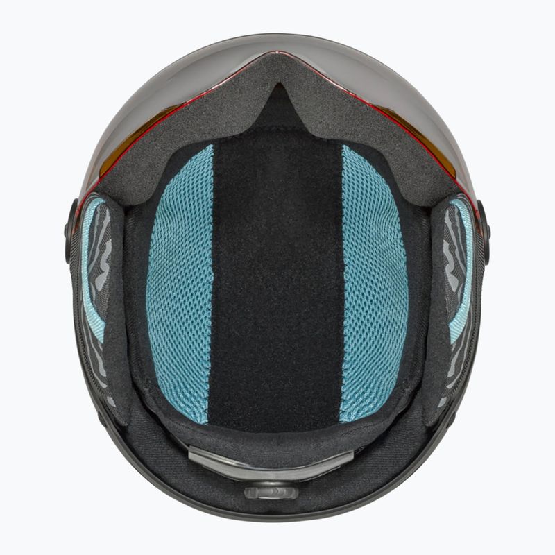 Detská lyžiarska helma Bollé Quiz Visor Jr black/blue matte/orange gun 5