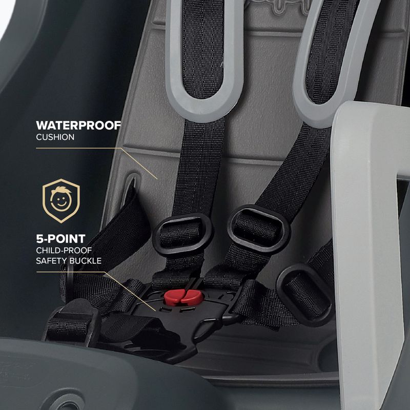 Detská sedačka na bicykel Polisport Guppy Maxi+ CFS dark grey/silver 8