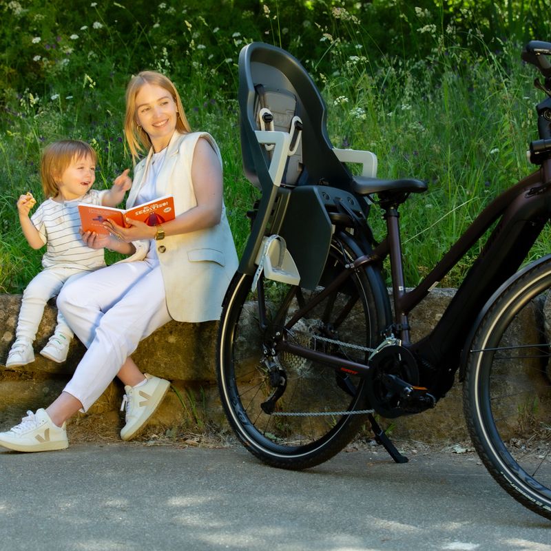 Detská sedačka na bicykel Polisport Guppy Maxi+ CFS dark grey/silver 10