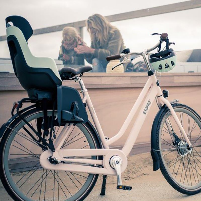 Zadné sedadlo na bicykel pre nosič bobike Go zeleno-sivé 8012300003 3