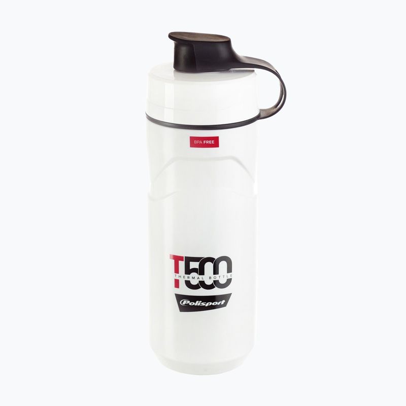 Cyklistická fľaša Polisport Thermal T500 500 ml biela/červená