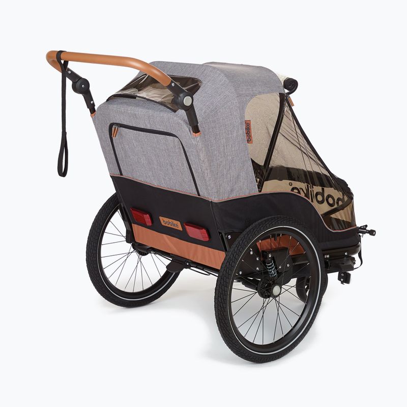 Príves na bicykel pre dve osoby bobike Moobe šedo-čierny 8616000001 2