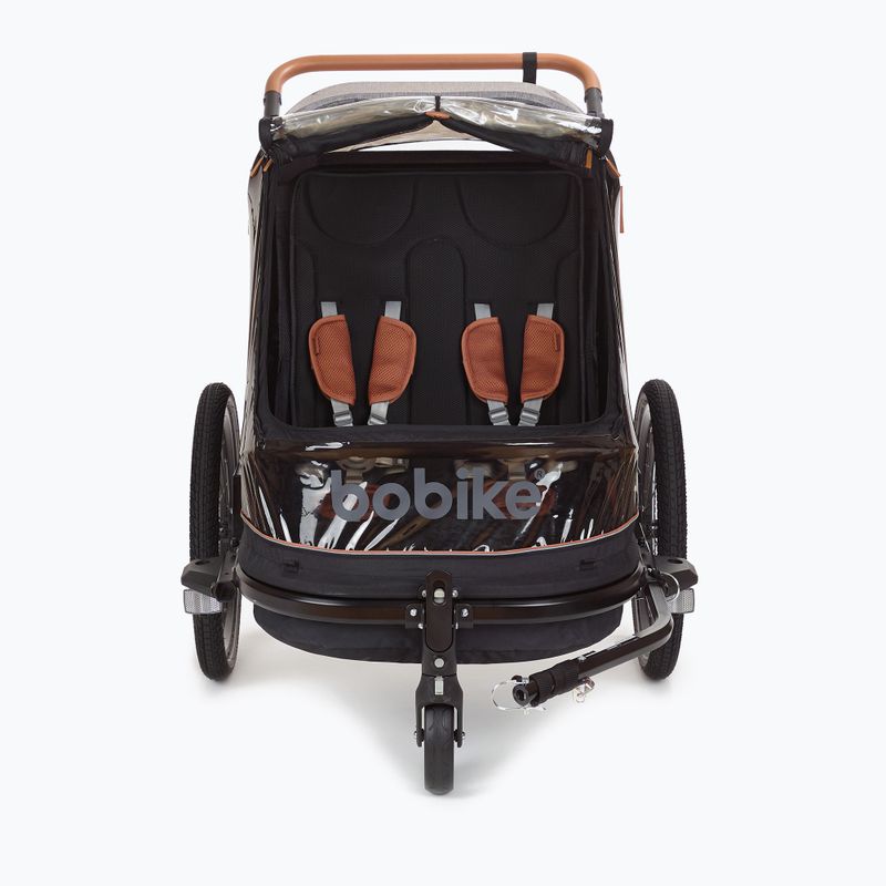 Príves na bicykel pre dve osoby bobike Moobe šedo-čierny 8616000001 6