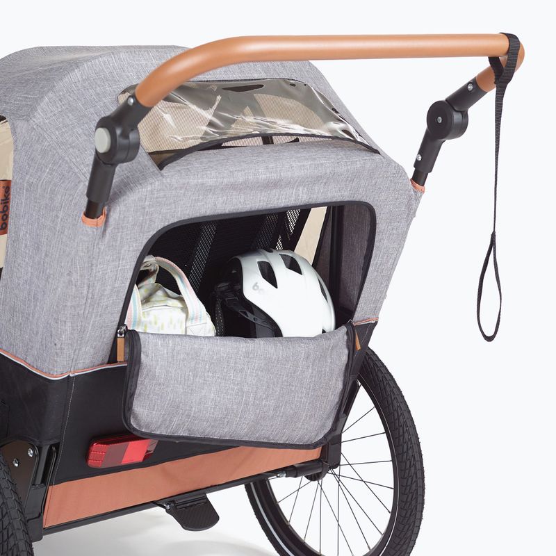 Príves na bicykel pre dve osoby bobike Moobe šedo-čierny 8616000001 13