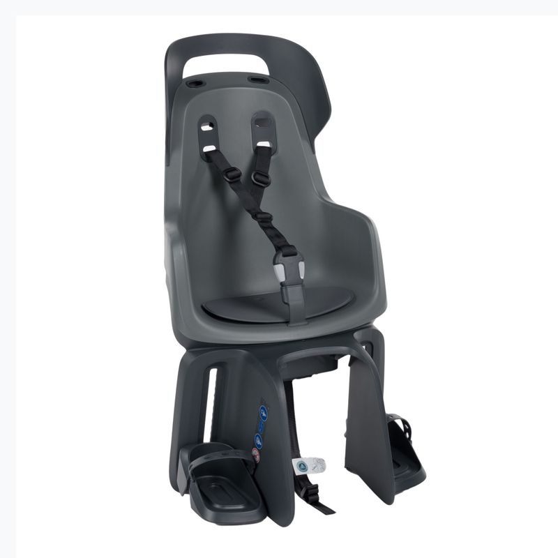 Sedadlo na bicykel Bobike Go RS so zadným nosičom sivé/čierne 8012600005