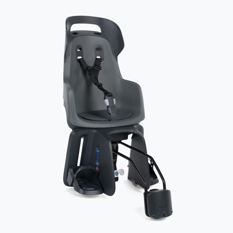Sedadlo na zadný rám bicykla bobike Go RS 1P sivé/čierne 8012700005