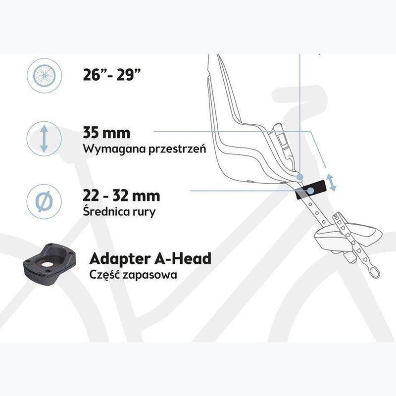 Sedadlo na bicykel bobike One Mini urban grey 8