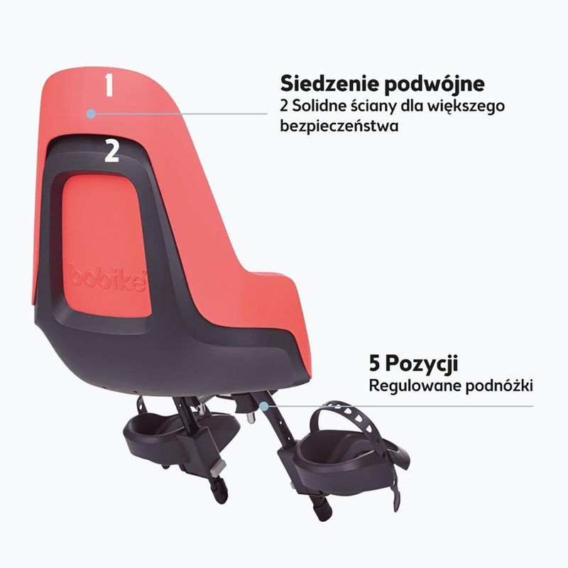 Sedadlo na bicykel bobike One Mini fierce flamingo 6