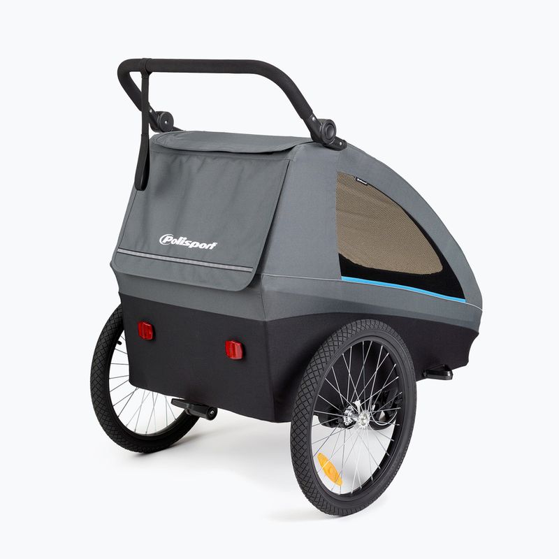 Vozík za bicykel Polisport Kids Trailer&Stroller black/grey 2