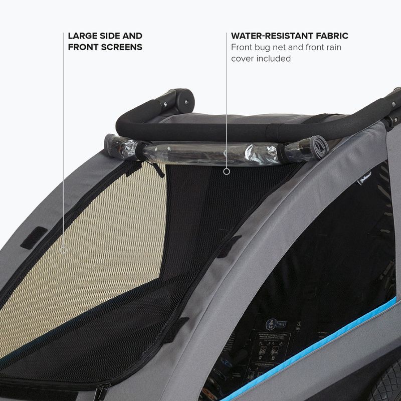 Vozík za bicykel Polisport Kids Trailer&Stroller black/grey 4
