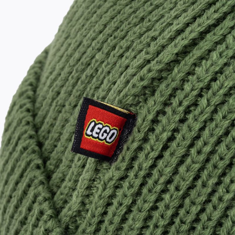 LEGO Lwasmus detská lyžiarska čiapka tmavá khaki 4