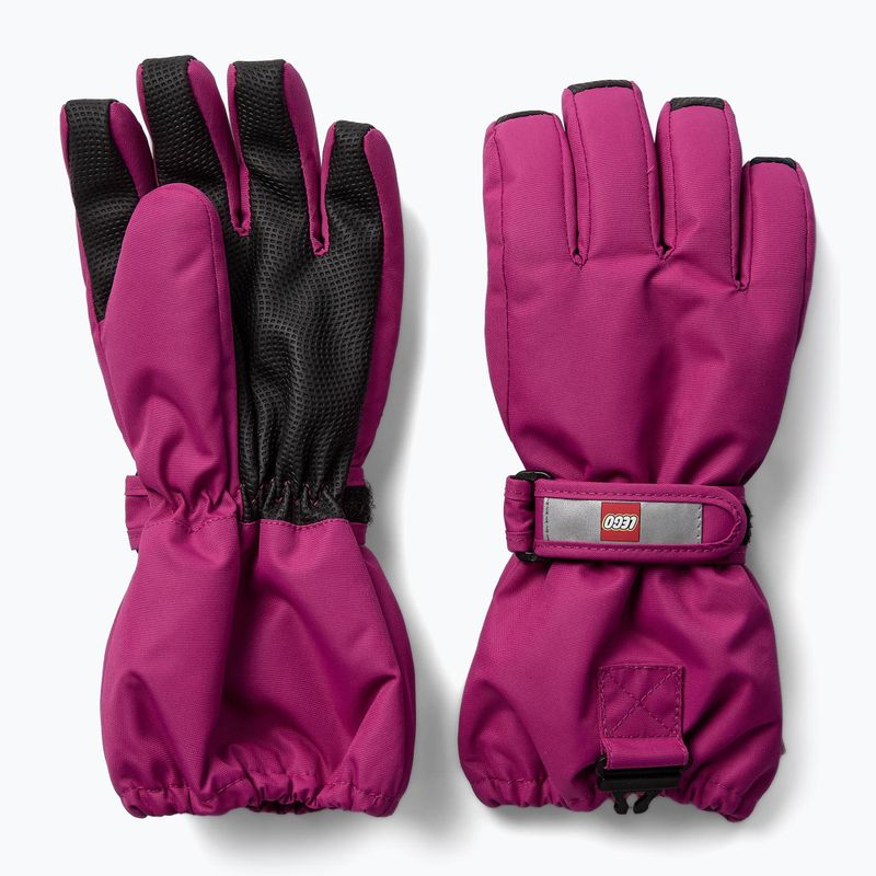 Detské lyžiarske rukavice LEGO Lwatlin 700 fuchsia