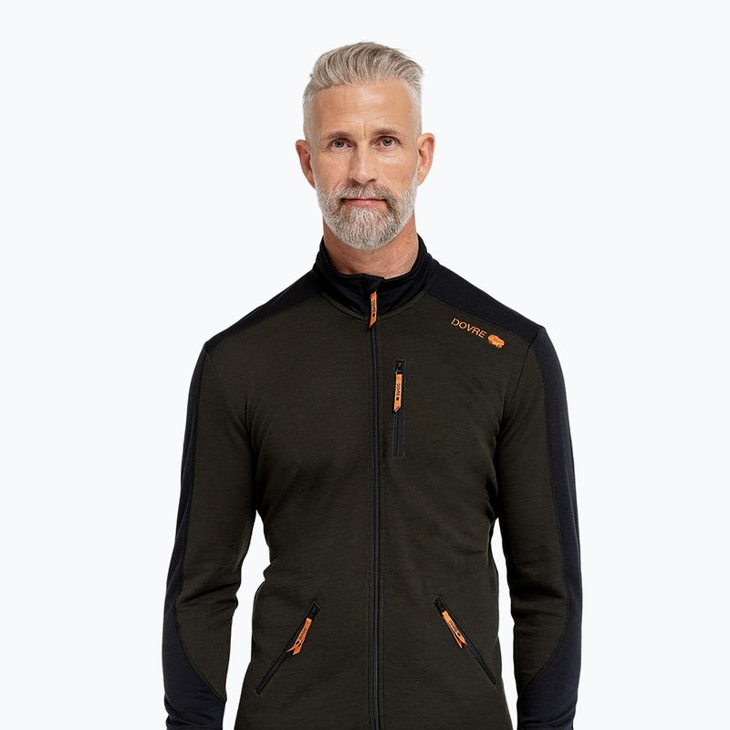 Pánska lyžiarska mikina Dovre Midlayer Full Zip khaki 2
