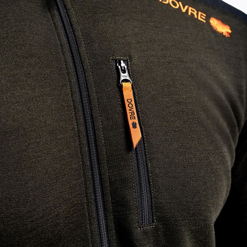 Pánska lyžiarska mikina Dovre Midlayer Full Zip khaki 4