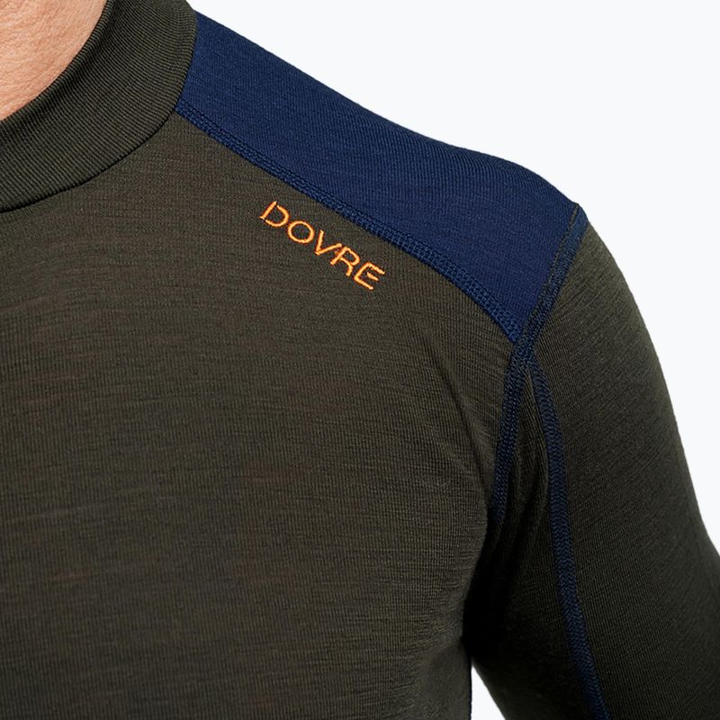 Pánska termo mikina Dovre Folded Collar khaki 3
