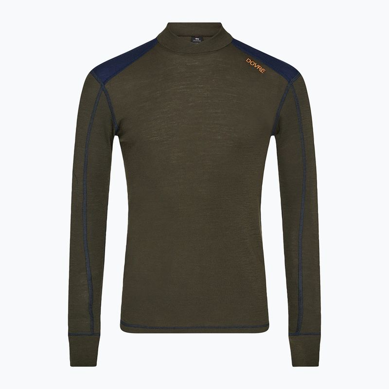 Pánska termo mikina Dovre Folded Collar khaki 4