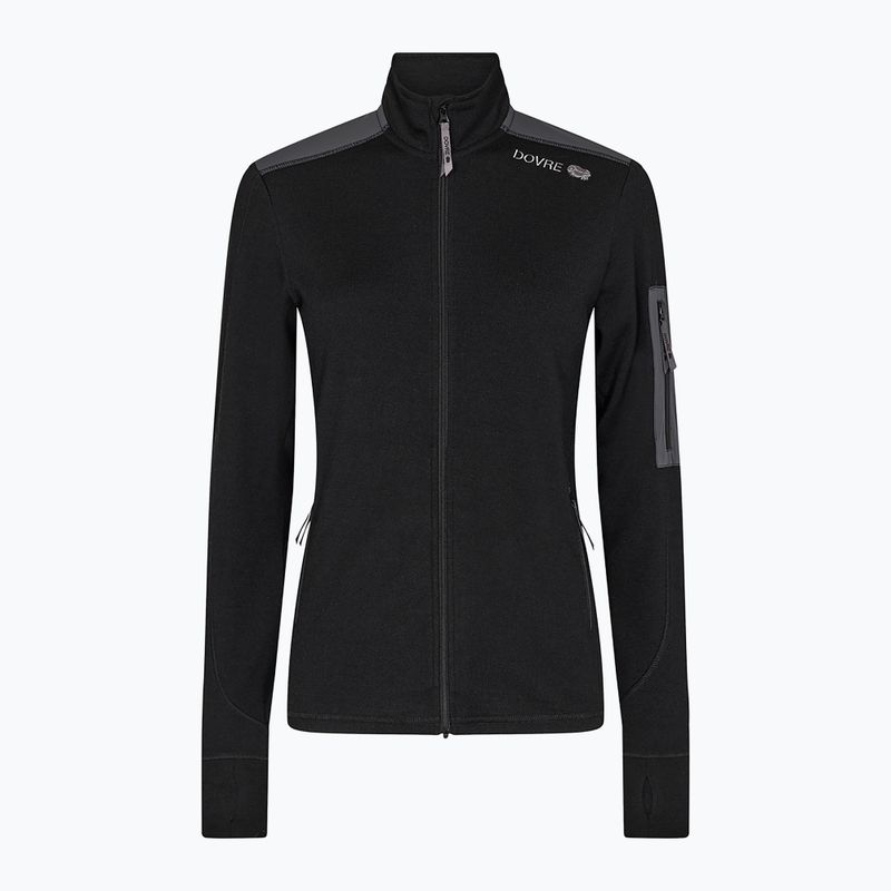 Dámska lyžiarska mikina Dovre Midlayer Full Zip black