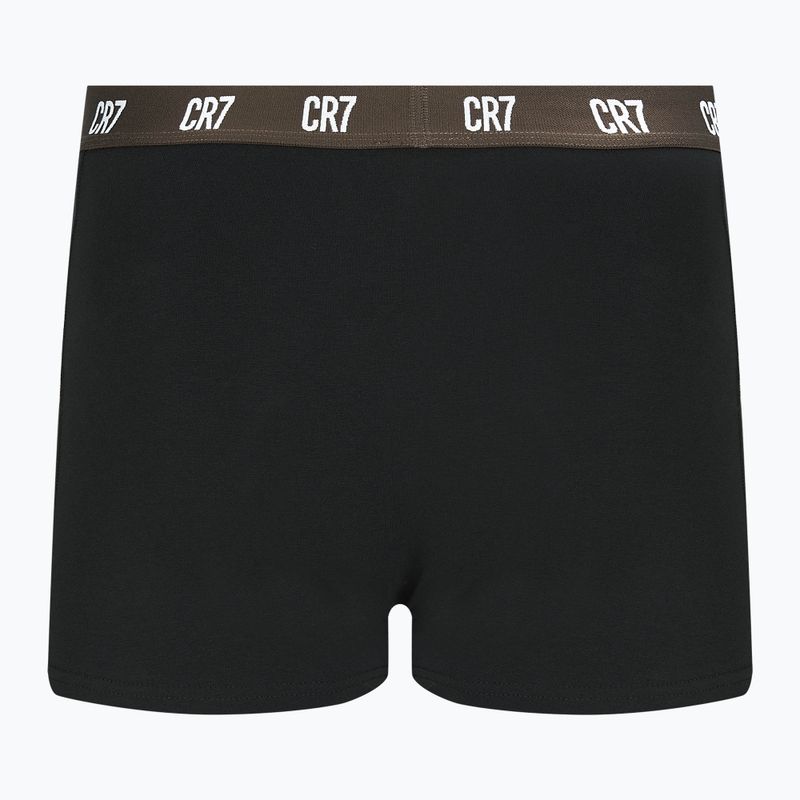 Pánske boxerky CR7 Basic Trunk 3 páry black/brown 3