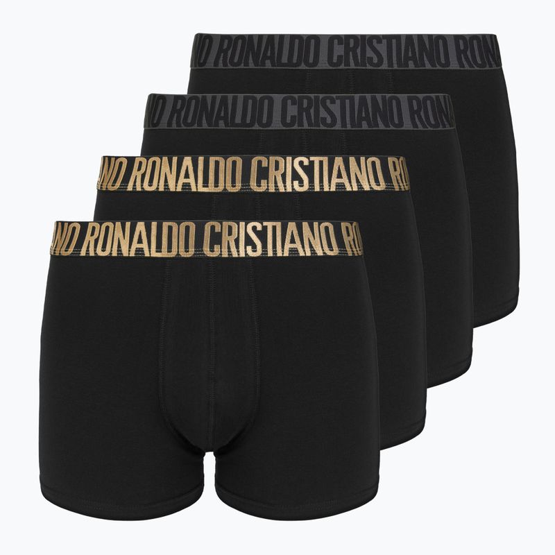 Pánske boxerky CR7 Basic Trunk 4 páry 2492 BLACK