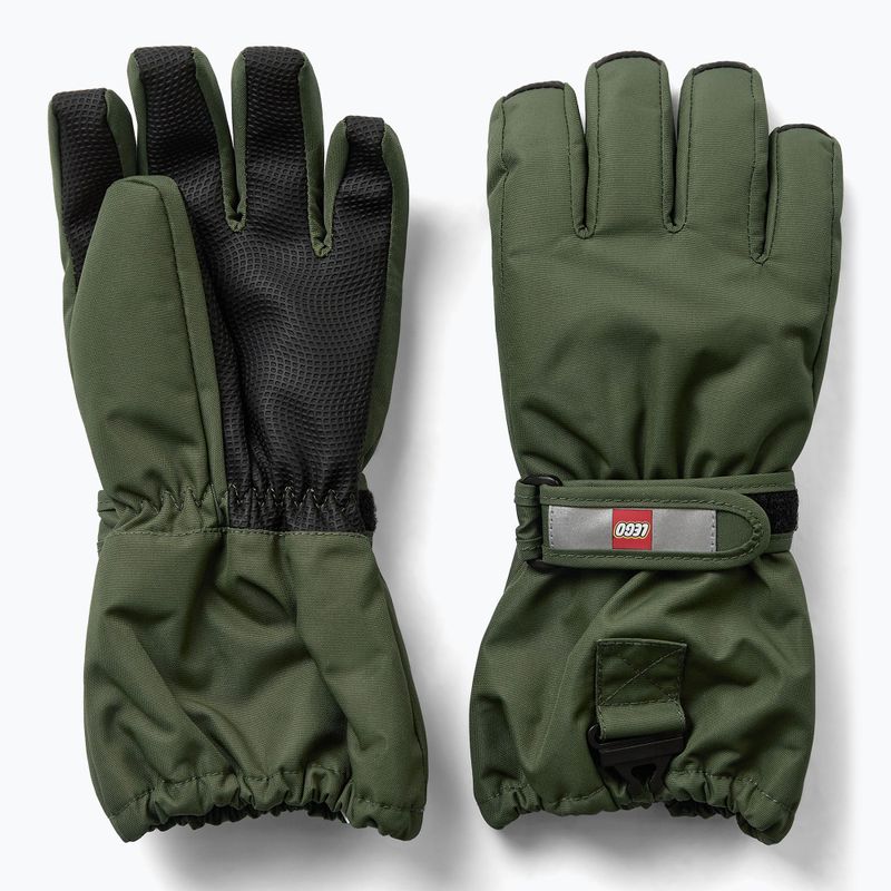 Detské lyžiarske rukavice LEGO Lwatlin 700 dark green 2